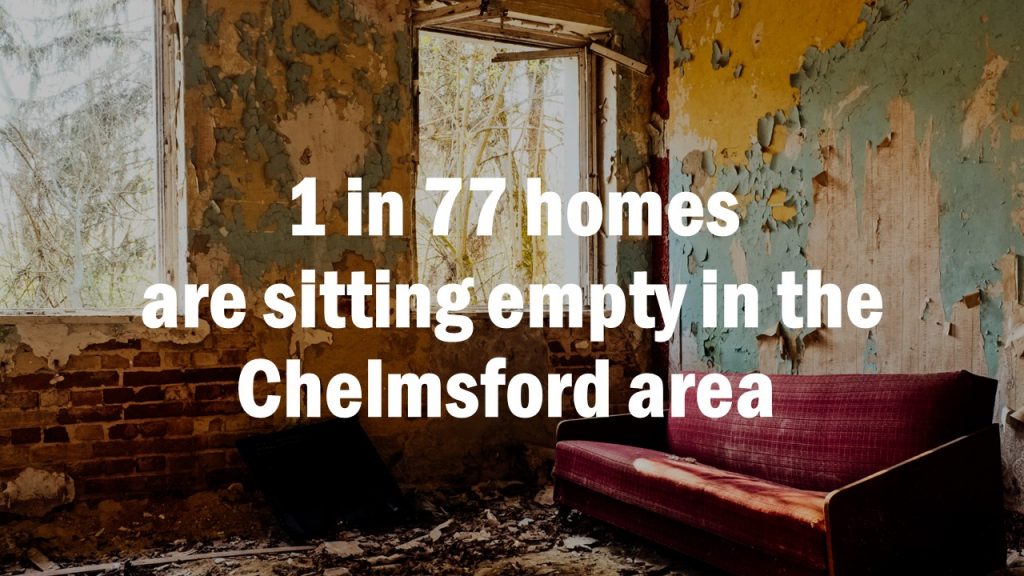 1 in 77 homes are sitting empty in the Chelmsford area
