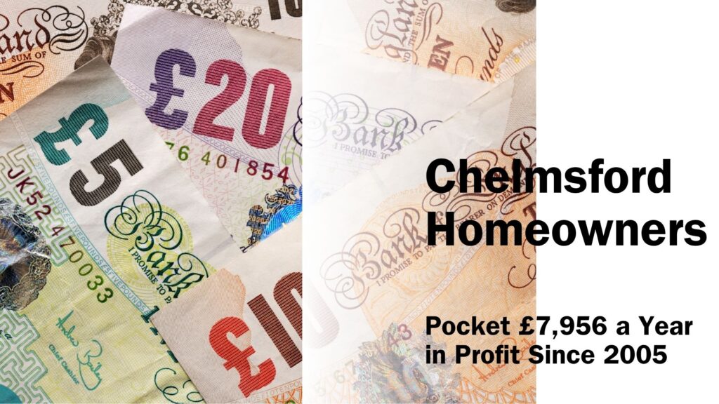 Chelmsford Homeowners Pocket £7,956 a Year in Profit Since 2005